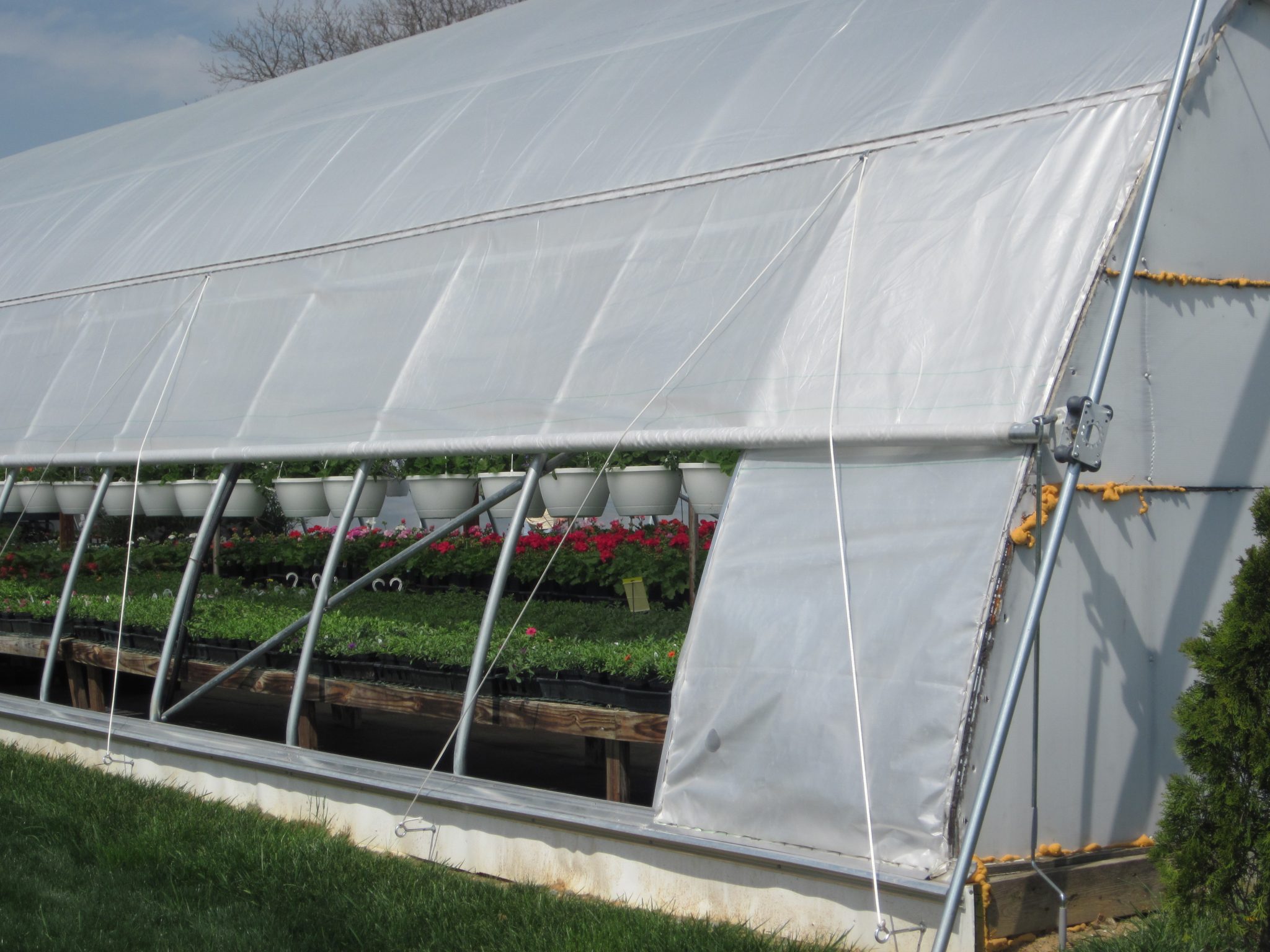 Arched Curtain For Greenhouse Ventilation