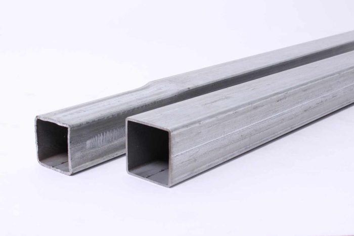 1.5" greenhouse galvanized square tubing - swaged