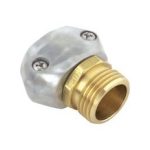 Metal Garden Hose Repair End 5/8" - 3/4" Male Coupling